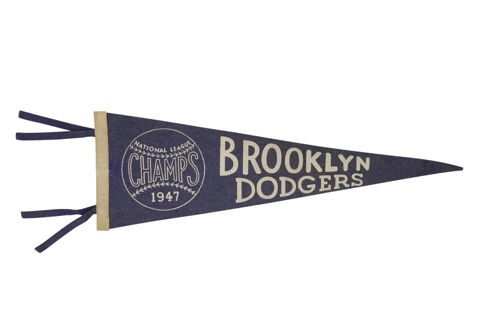 Jackie Robinson & Brooklyn Dodgers - 1947 Brooklyn Dodgers Pennant - Jackie Robinson Debut