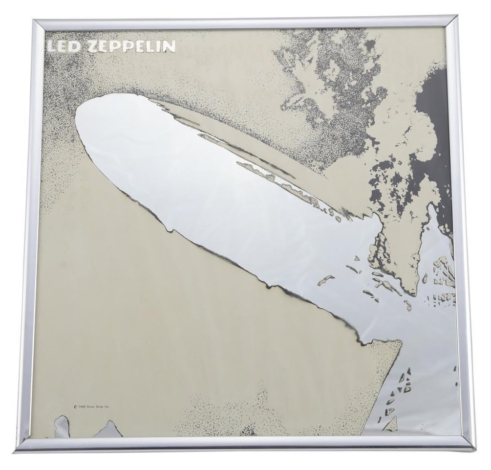 Rock And Pop Culture - 1970s Led Zeppelin Promotional Cocaine Mirror