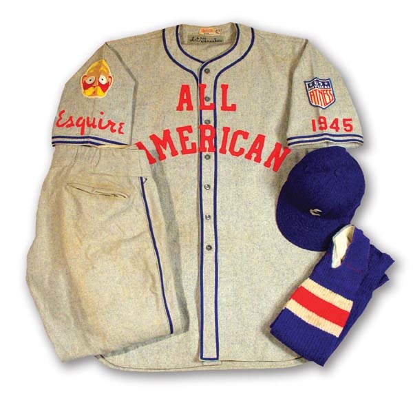- 1945 Esquire All American Baseball Uniform and Cap
