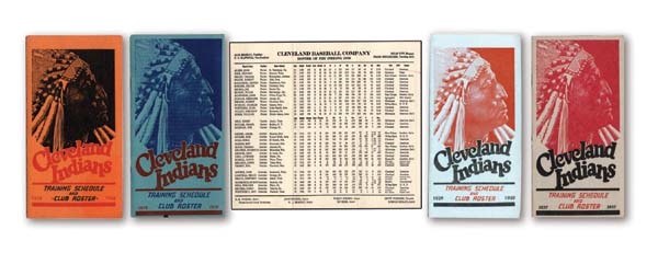 Cleveland Indians - 1936-39 Cleveland Indians Schedule & Roster Collection (4)