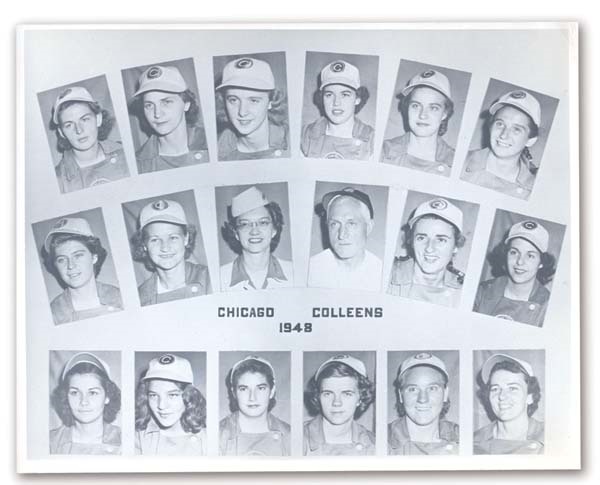 Baseball Photographs - 1948 Chicago Colleens Photograph with Dave Bancroft (8x10")