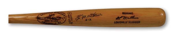 1973-74 Eddie Mathews Coach's Bat (35")