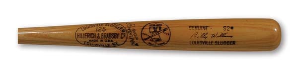 1976 Billy Williams Game Bat (34.5").