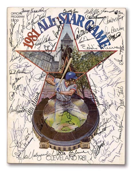Sports Autographs - 1981 All-Star Game Signed Program