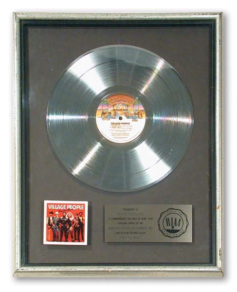 Americana Awards - Village People "Macho Man" Platinum Record