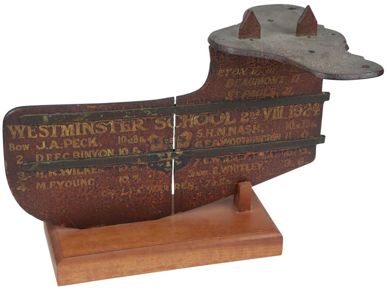 1924 Westminster v Eton Folk Art Trophy Rudder