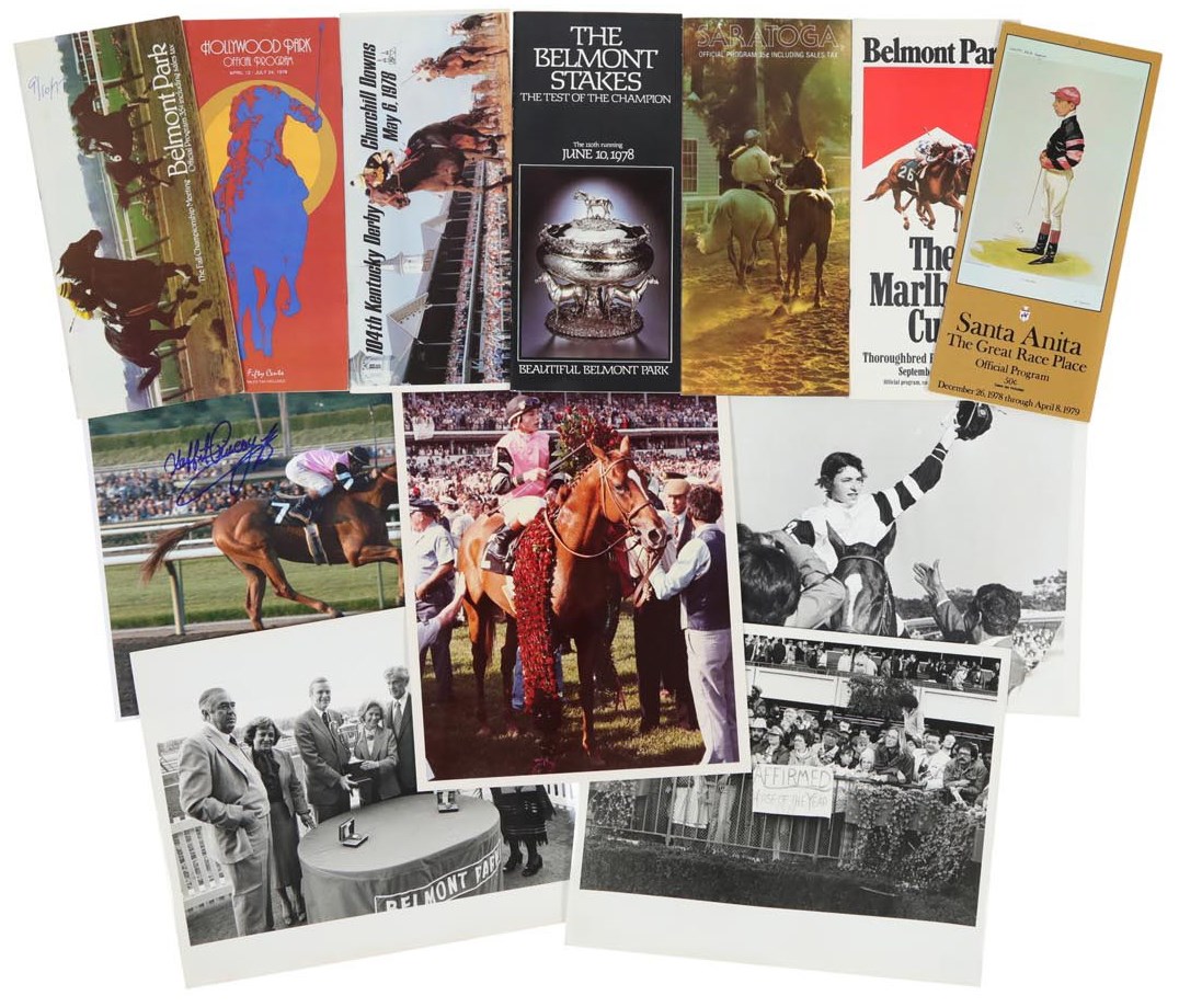 1978 Triple Crown Winner "Affirmed" Photograph & Program Collection w/Archival Binders (55)