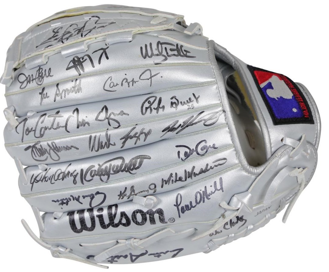 Baseball Autographs - 1994 American League All-Star Team Signed Glove (In Person w/ MLB Provenance)
