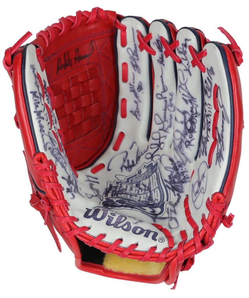 Baseball Autographs - 1999 American League All-Star Team Signed Glove (In Person w/ MLB Provenance)