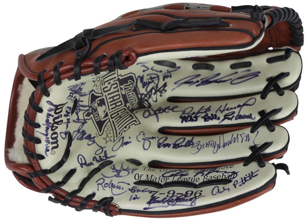 Baseball Autographs - 1996 American League All-Star Team Signed Glove (In Person w/ MLB Provenance)