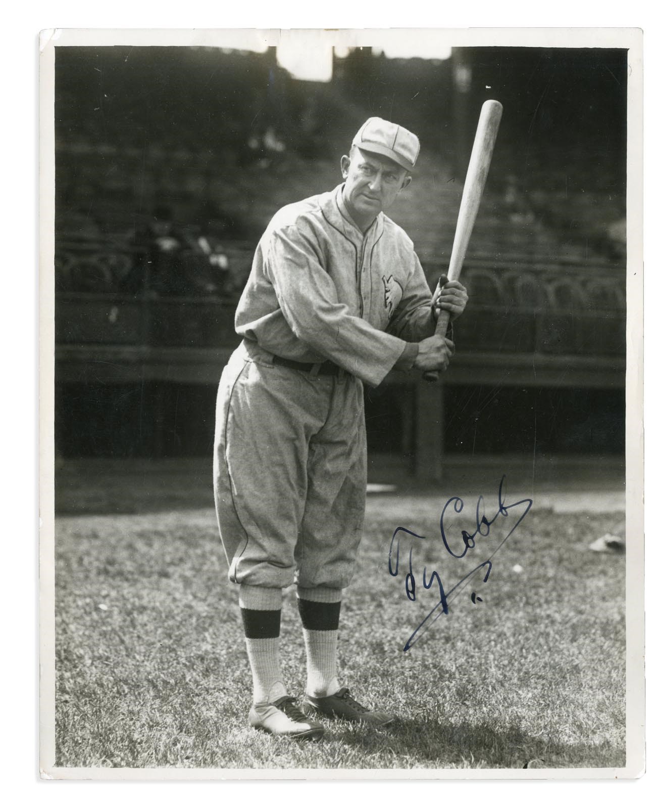 Ty Cobb and Detroit Tigers - One of the Finest Ty Cobb Signed Photos Known (PSA)