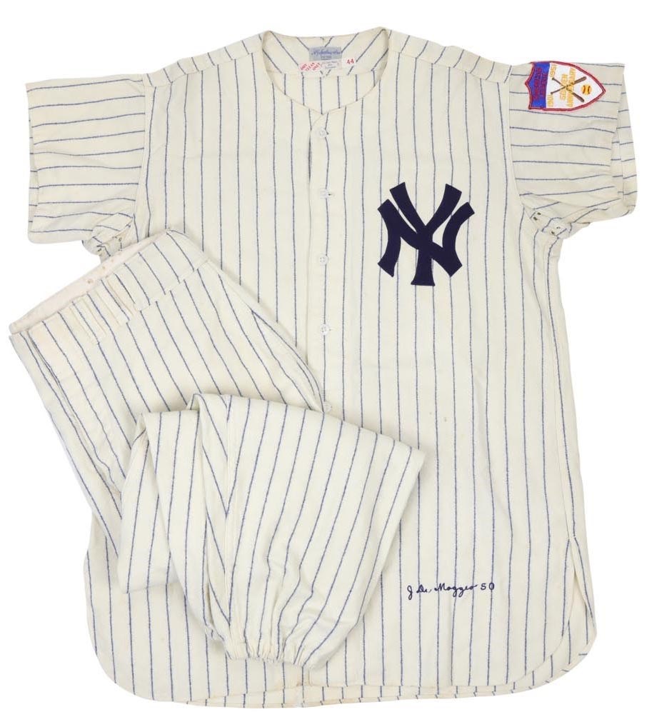 1950-51 Joe DiMaggio New York Yankees Game Worn "Two Home-Run" Uniform Including FIRST Home Run of 1950 Season (Resolution Photomatching LOA, Seven Total Photo-Matches)