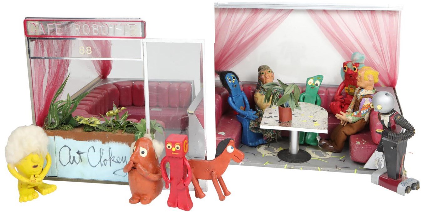 - Original Gumby "Downtown Diner" Set Used on the Show with 10 Original Characters
