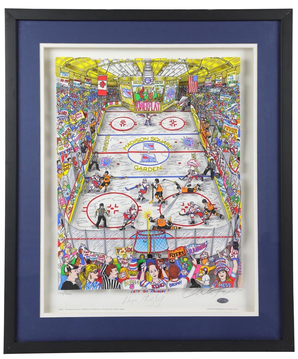 Wayne Gretzky Signed Charles Fazzino Artwork