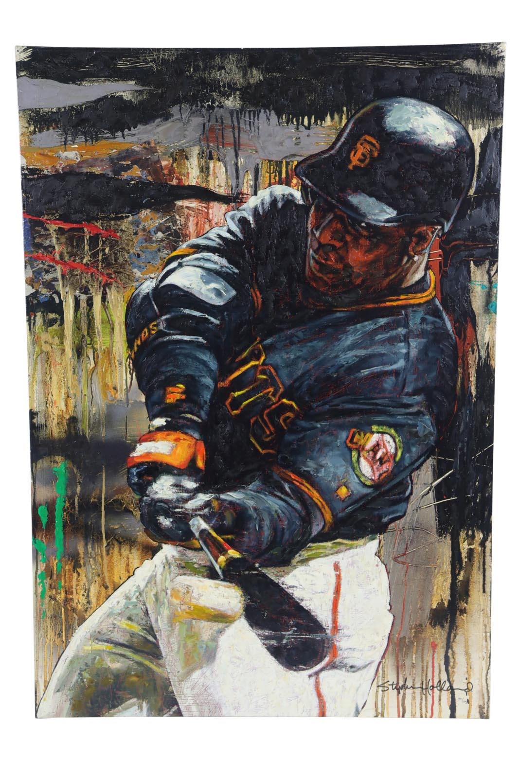 Barry Bonds Original Painting Art