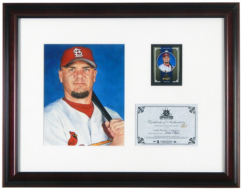 Larry Walker Original Ron Stark Artwork for 2005 Diamond Kings Card