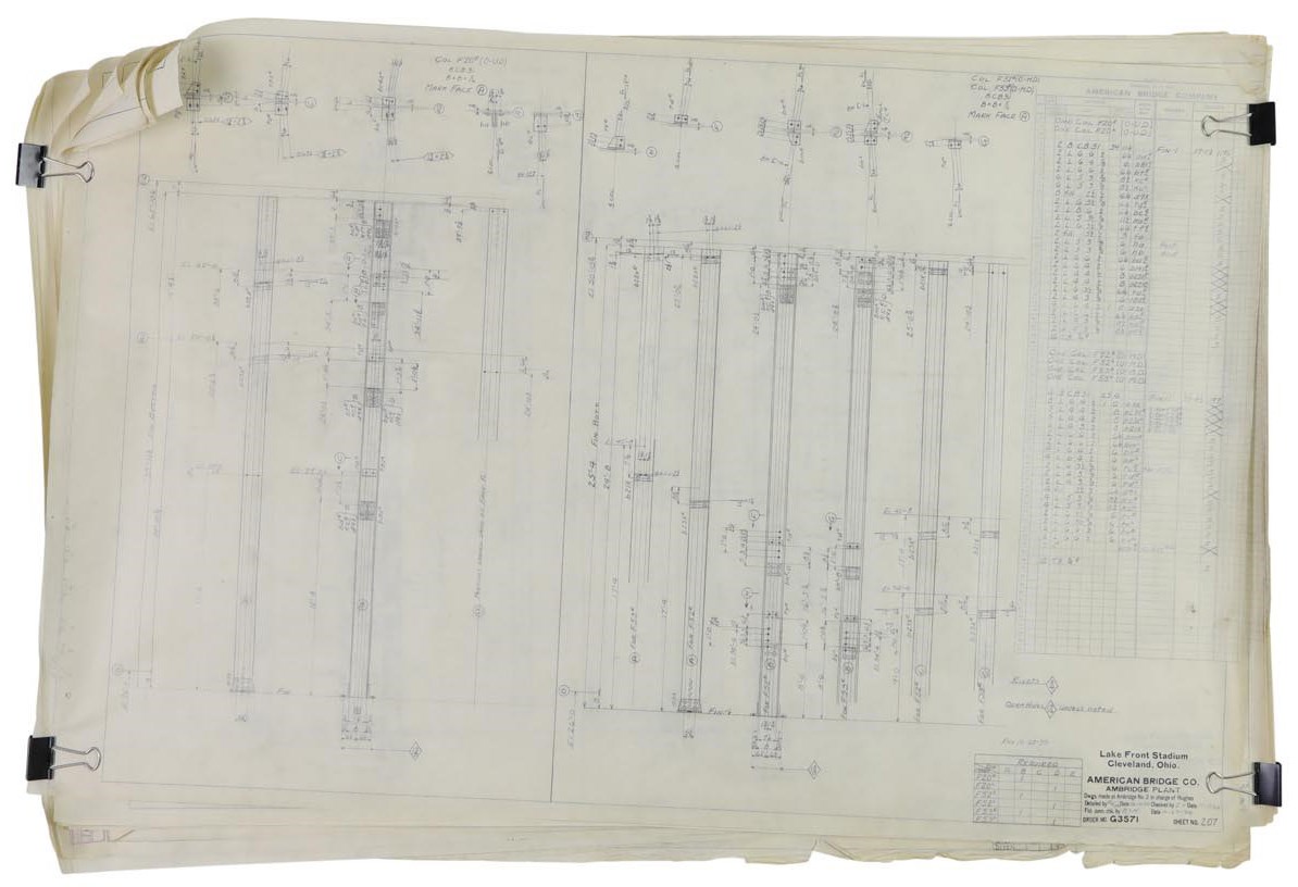 1930 Cleveland Stadium Original Drawings when it was Lakefront Stadium (12)