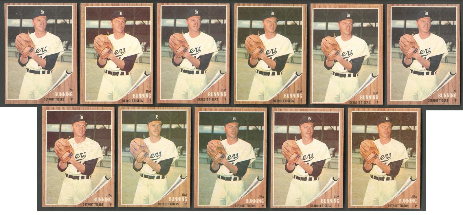 1962 Topps Jim Bunning #460 Hoarder Lot of 11