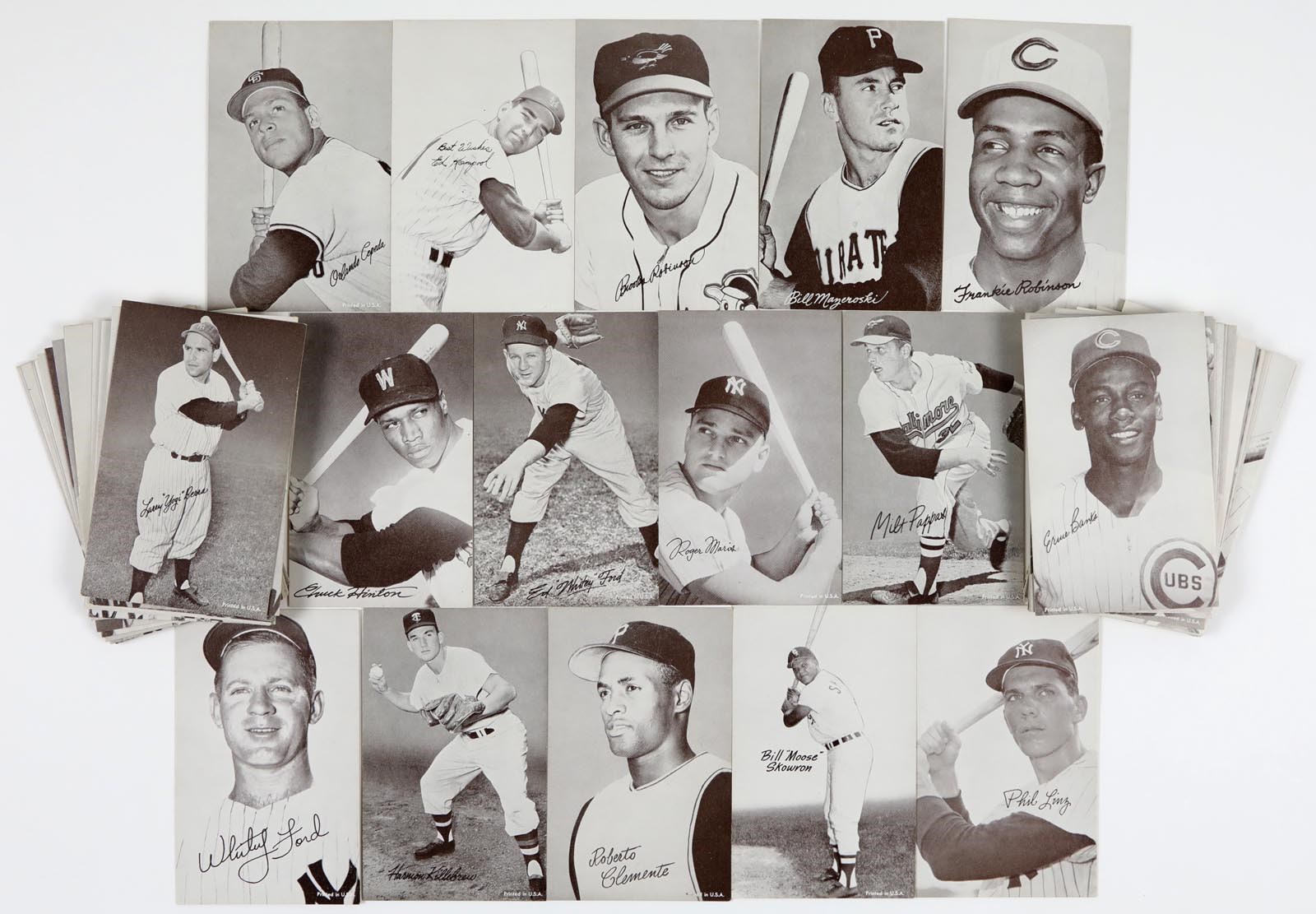 - 1947-66 Baseball Exhibit Card Lot w/Scarcities (57)