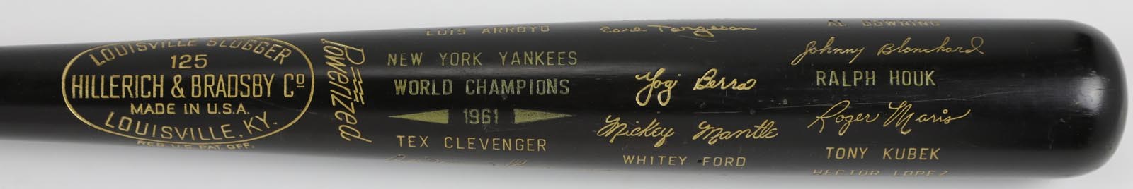 1961 New York Yankees World Champions Commemorative Bat