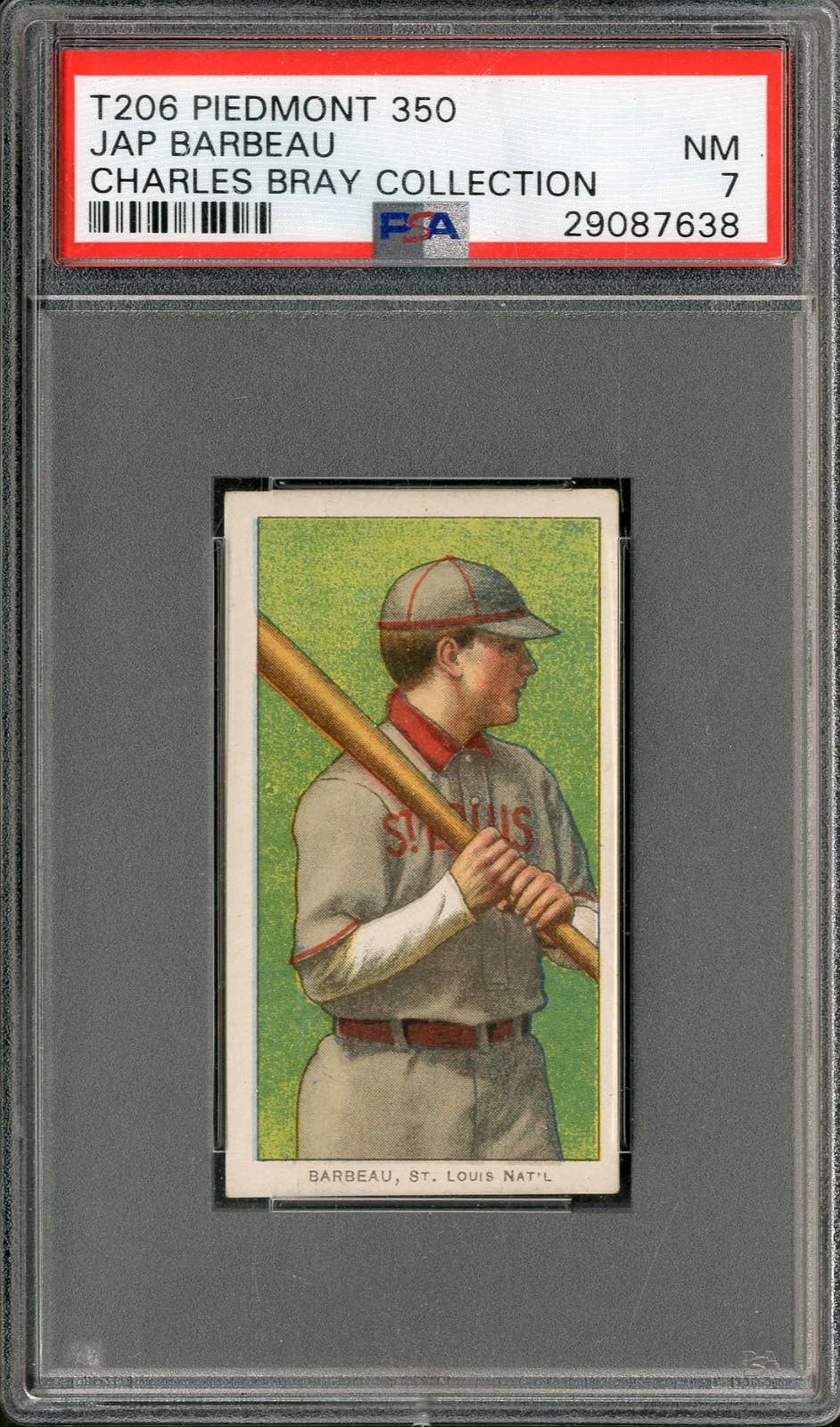 - T206 Piedmont 350 Jap Barbeau PSA 7 From The Charles Bray Collection