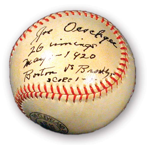 Joe Oeschger Single Signed Baseball