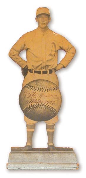 Philadelphia Baseball - 1928 Lefty Grove Signed Standing Die-Cut (10" tall)