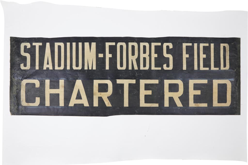 1910s Forbes Field  Trolley Sign