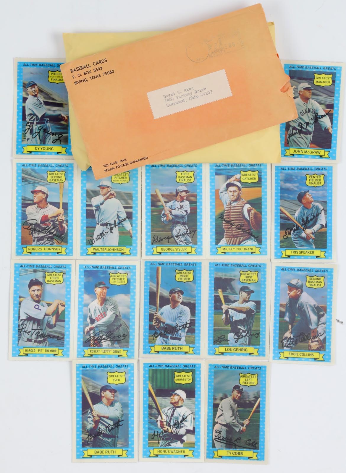 - 1972 Kellogg's 3D Baseball All-Time Greats Complete Set in Panels