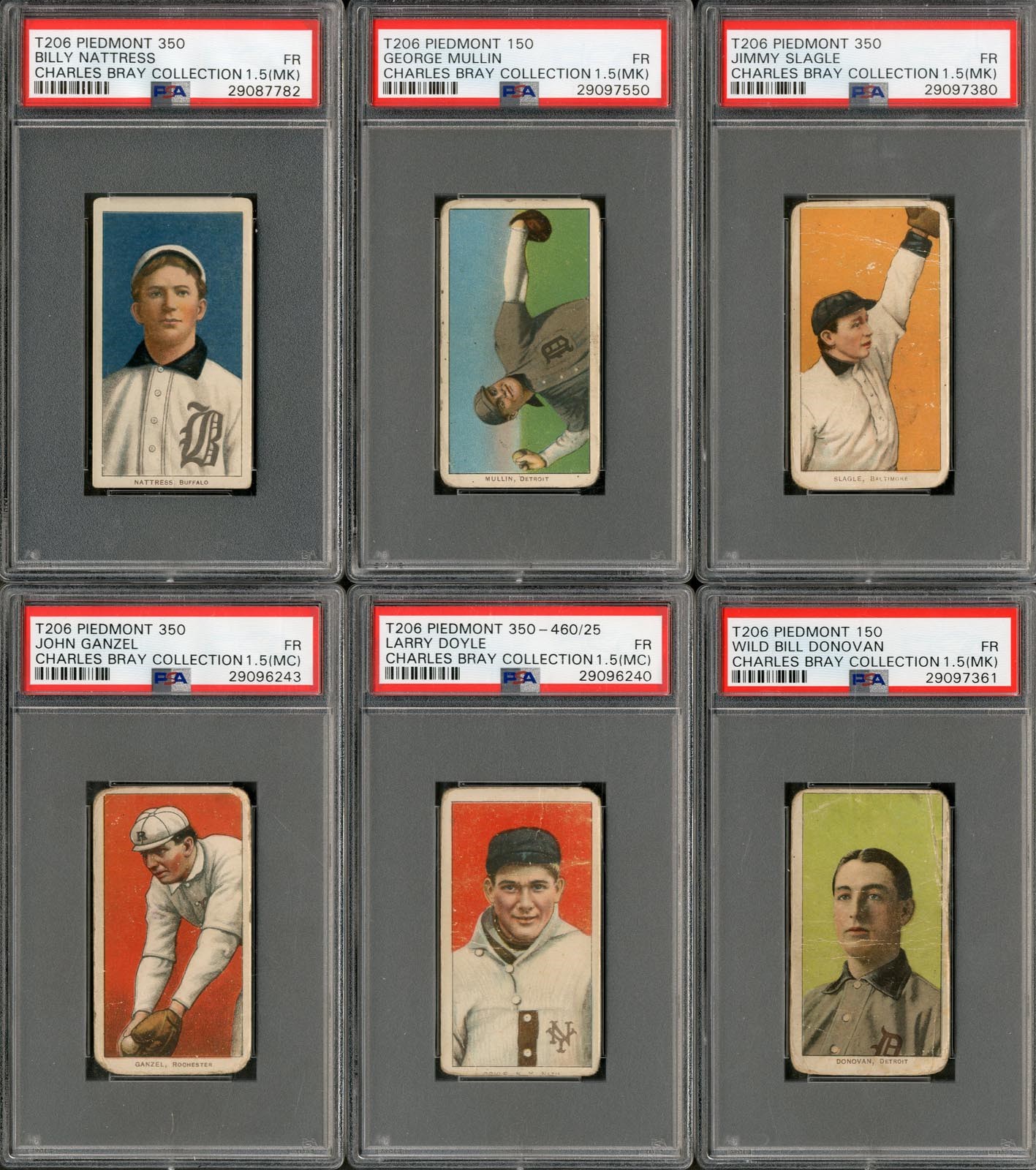 - T206 PSA Collection From The Charles Bray Collection (6)