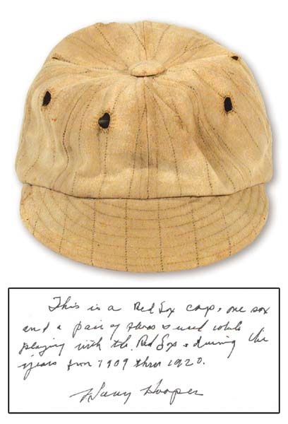 Baseball Equipment - 1910's Harry Hooper Game Worn Cap