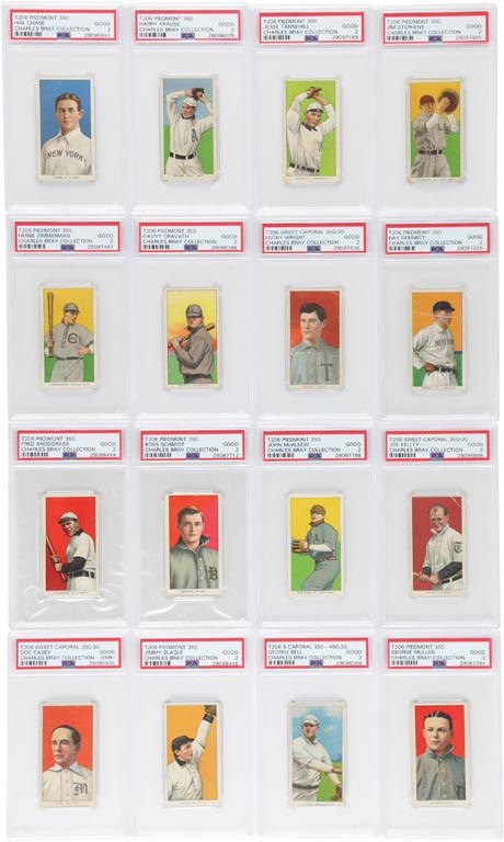 Baseball and Trading Cards - 1909 T206 PSA 2 Grouping from the Charles Bray Collection (70+)