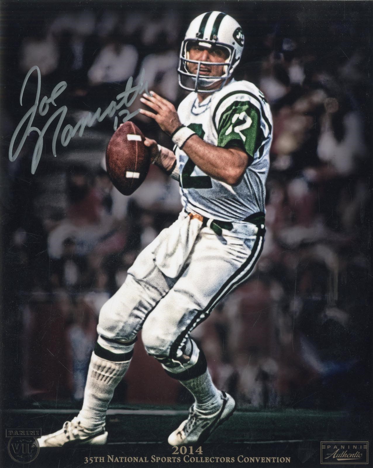 Joe Namath Signed VIP New York Jets Photograph (Panini)