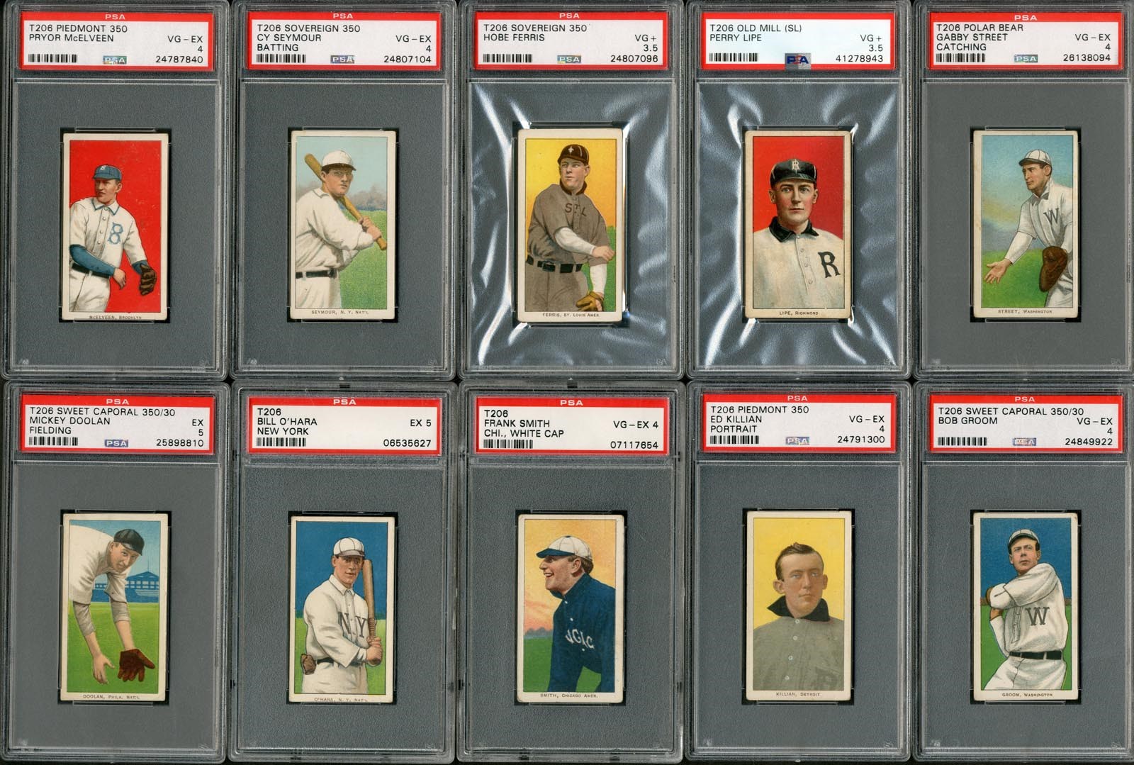 - T206 Collection with Hall of Famer & Rare Backs (17)