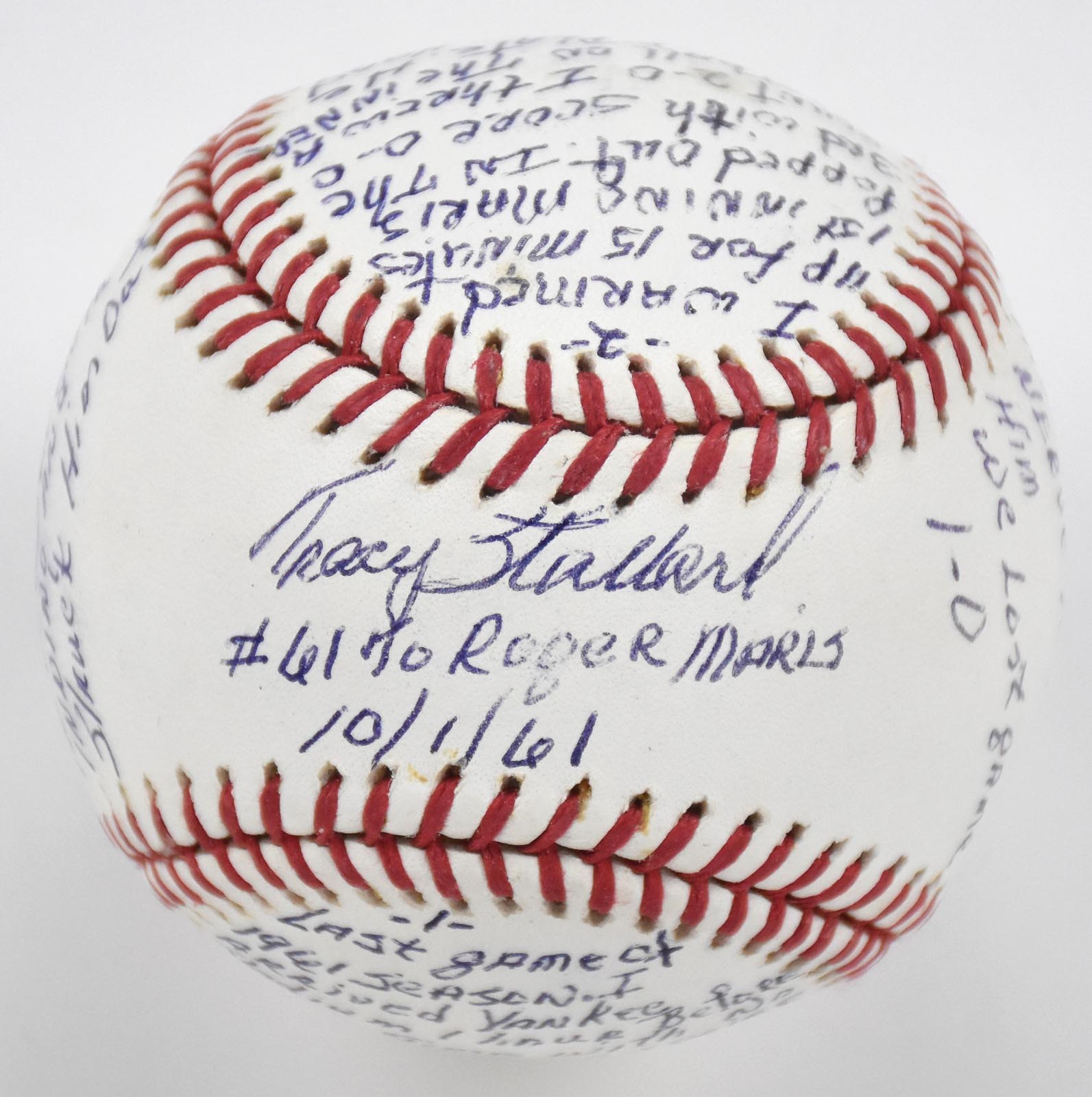 Roger Maris - Roger Maris's 61'st Home Run "Story-Ball" done by Tracy Stallard