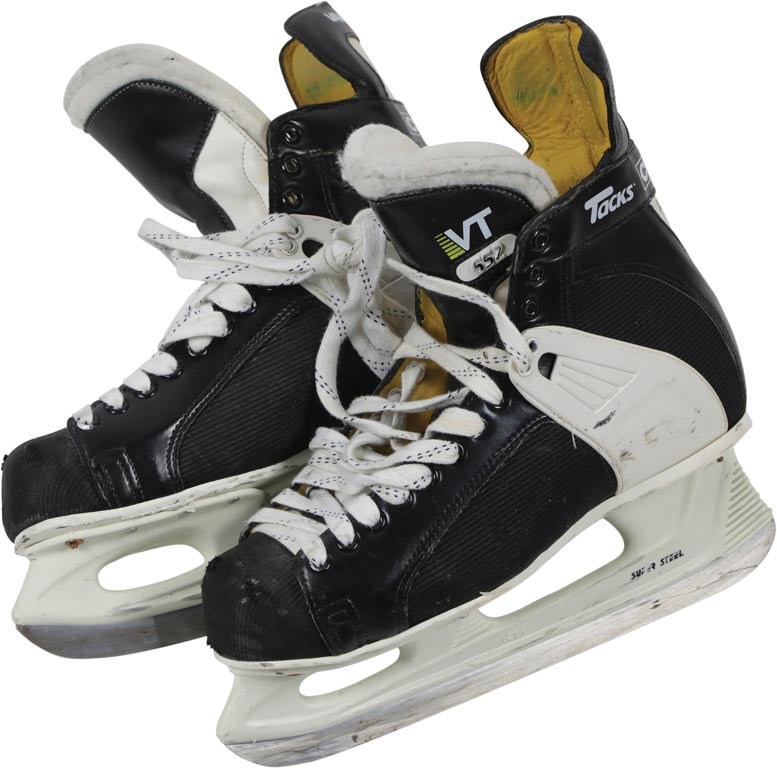 Hockey - Early 1990s Mario Lemieux Game Worn Ice Skates