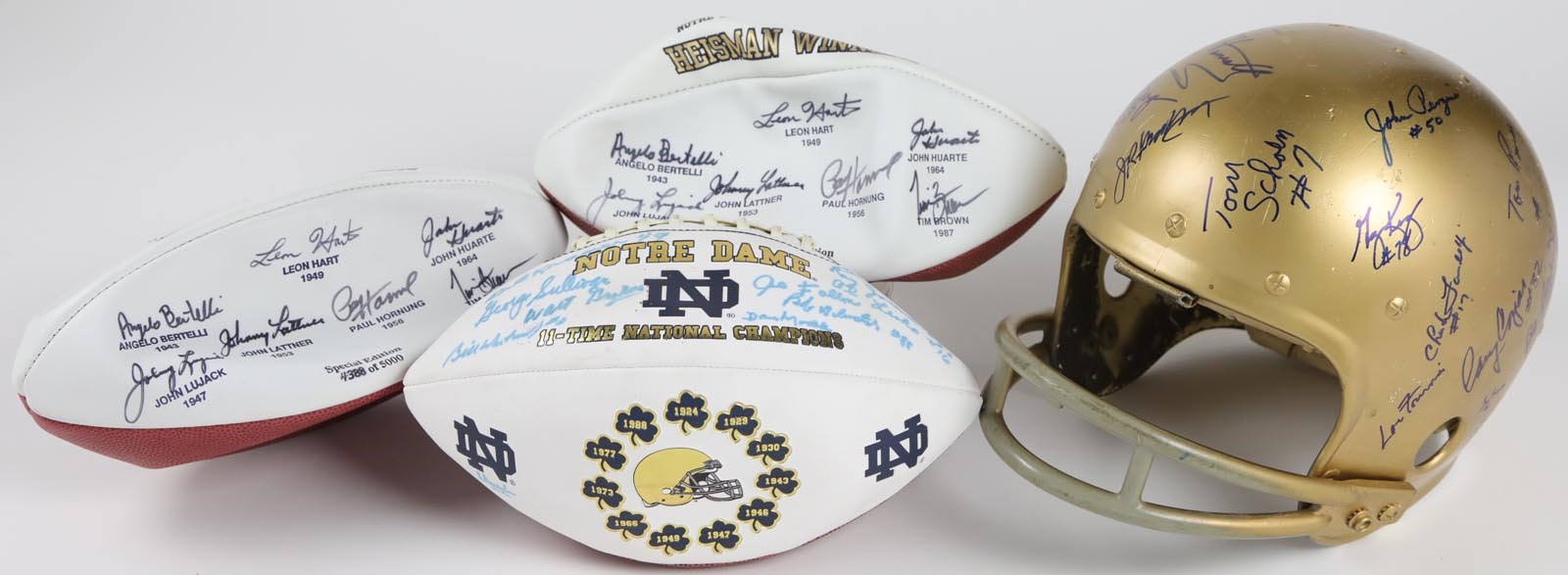 - Grouping of Notre Dame Fighting Irish Signed Items (4)