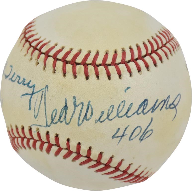 Baseball Autographs - "Last Two .400 Hitters" Signed Baseball