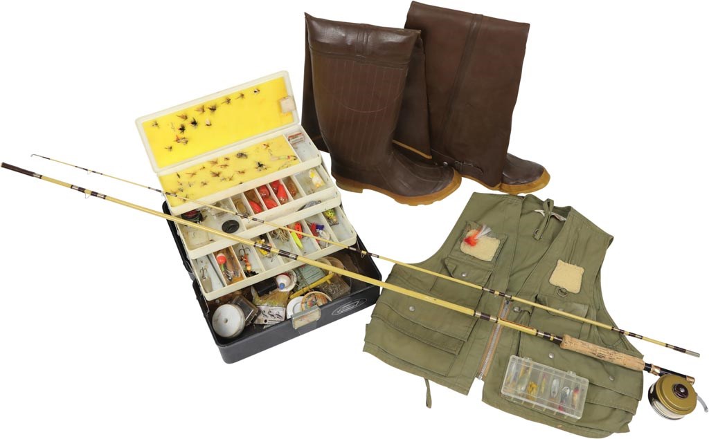 Boston Sports - Ted Williams Complete Fishing Ensemble From Ted Williams Museum