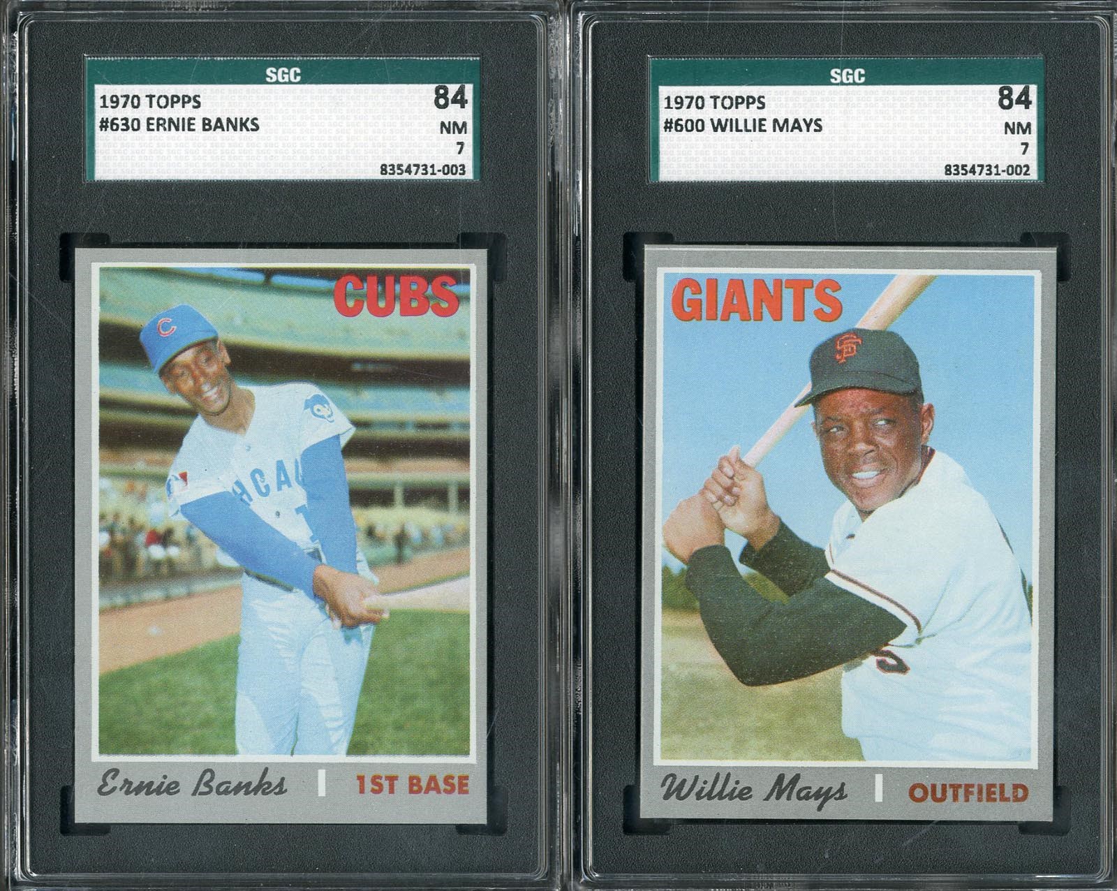 1970 Topps SGC 7 Hall of Fame Pair (2)