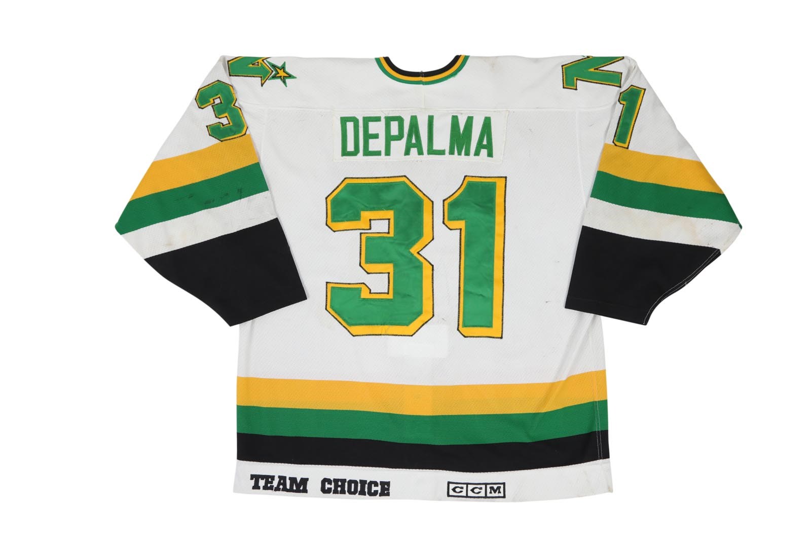 Circa 1988 Larry DePalma "Hammered" Minnesota North Stars Game Worn Jersey