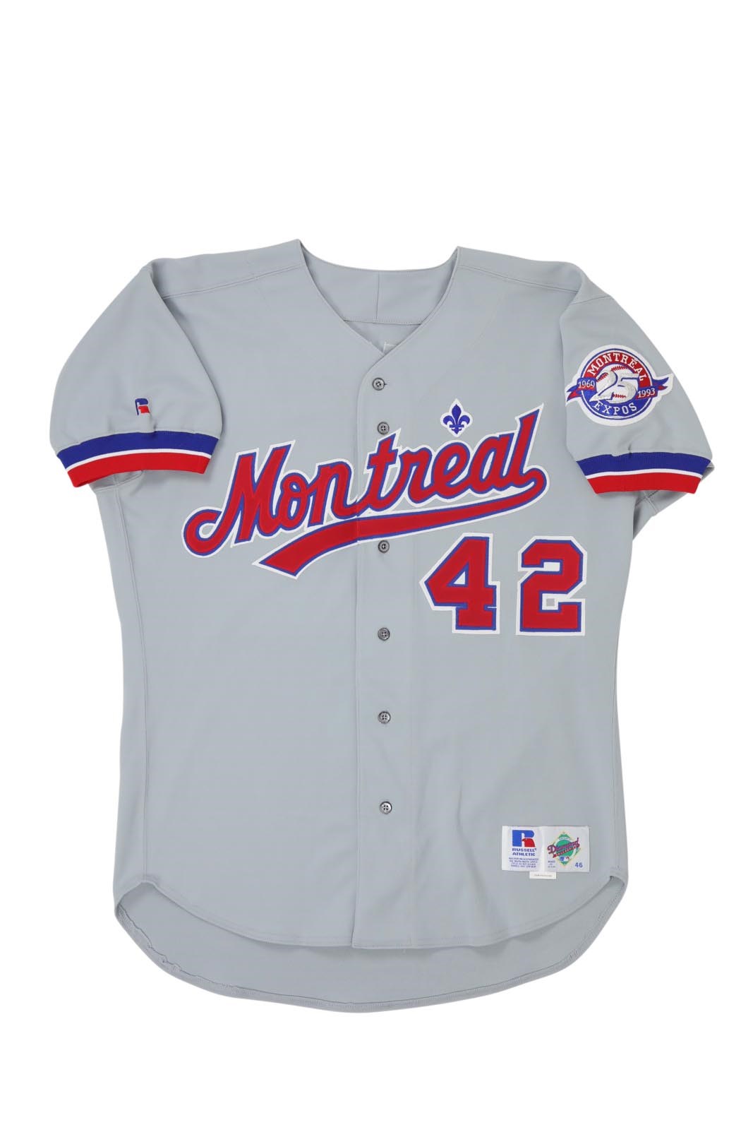 1993 Kirk Rueter Montreal Expos #42 Game Worn Jersey - Jackie Robinson Retired Number