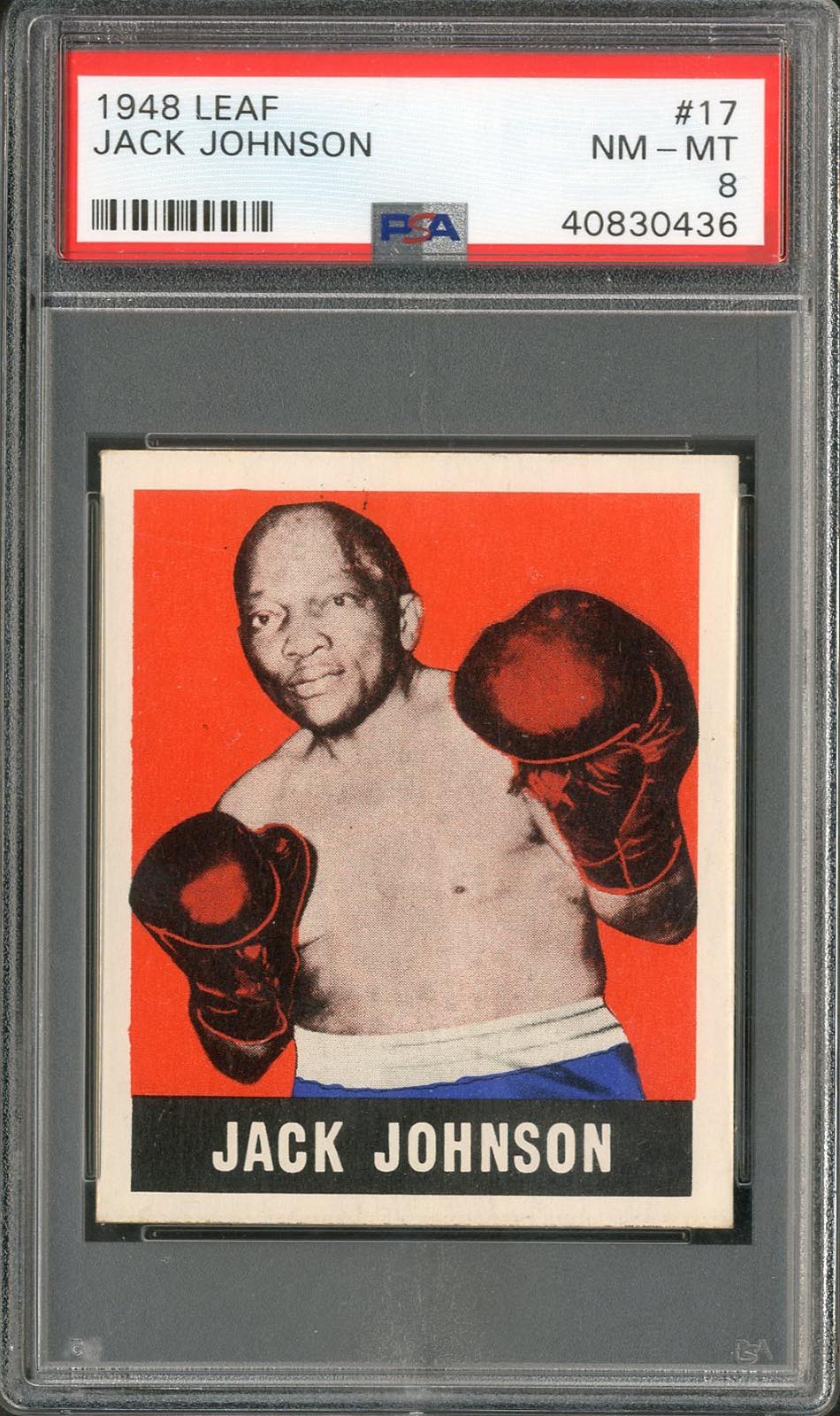 Muhammad Ali & Boxing - 1948 Leaf Jack Johnson PSA 8