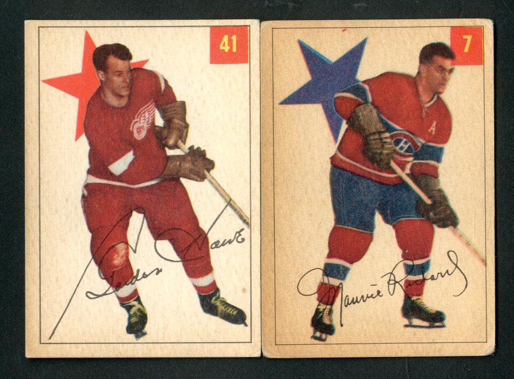 Hockey Cards - 1954-55 Parkhurst Hockey Near-Complete Set (100) Bio Backs