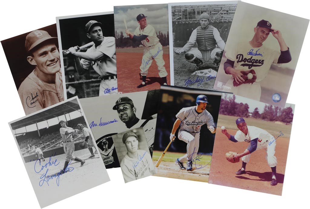 1930s-50s Brooklyn Dodgers Individual Signed Photos with 3 Others (120+)