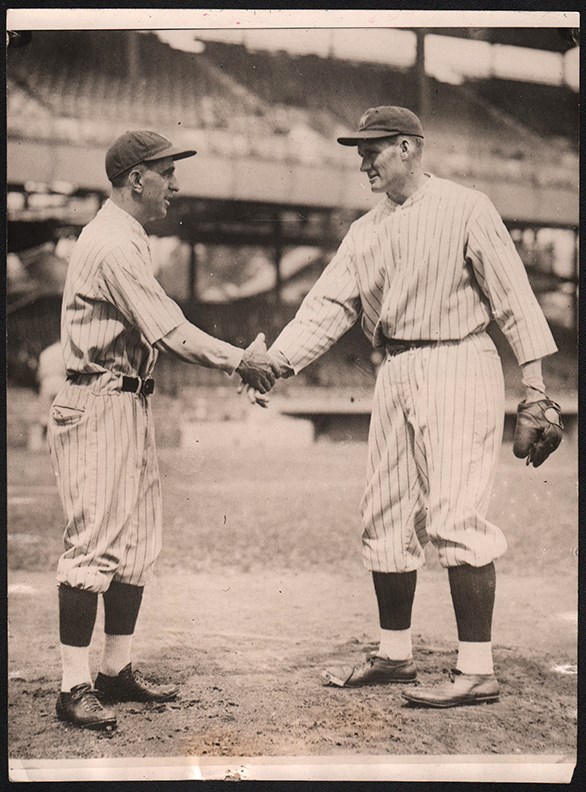 Vintage Sports Photographs - 1925 Walter Johnson and Roger Peckinpaugh, '24 and '25 AL MVPs