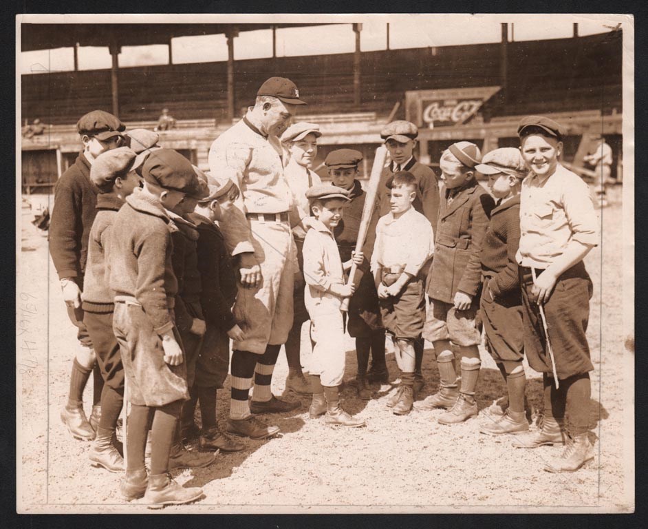 Ty Cobb and Detroit Tigers - 1920s Ty Cobb "Points To Coca Cola" Type I Photograph