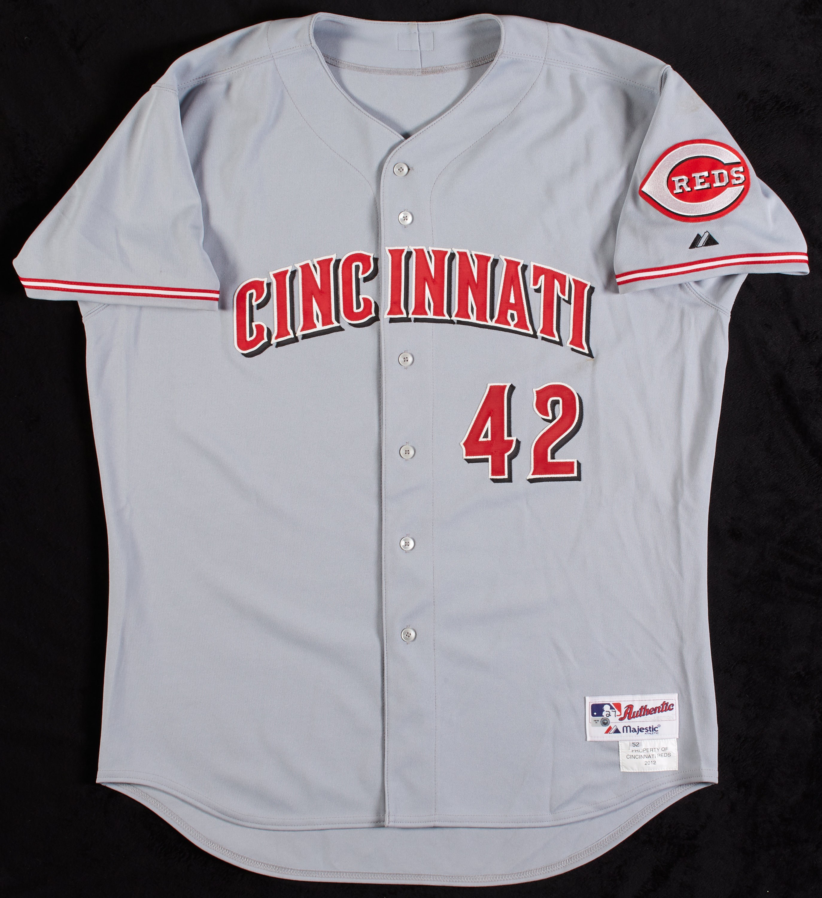 - 2012 Scott Rolen Cincinnati Reds Game Worn Jackie Robinson Day Jersey (MLB Holo & Photo-Matched)