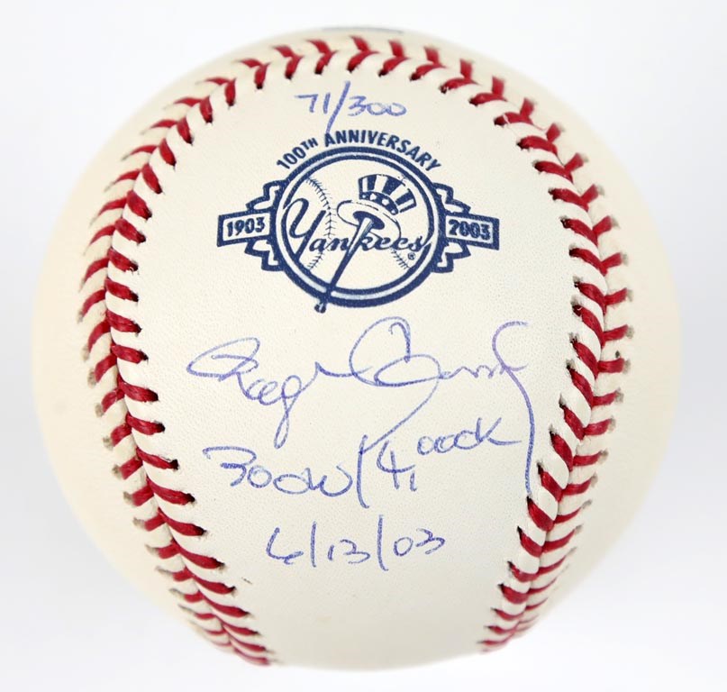 - Roger Clemens "300 W / 4,000 Ks" Limited Edition Single Signed Baseball (Tristar/MLB)