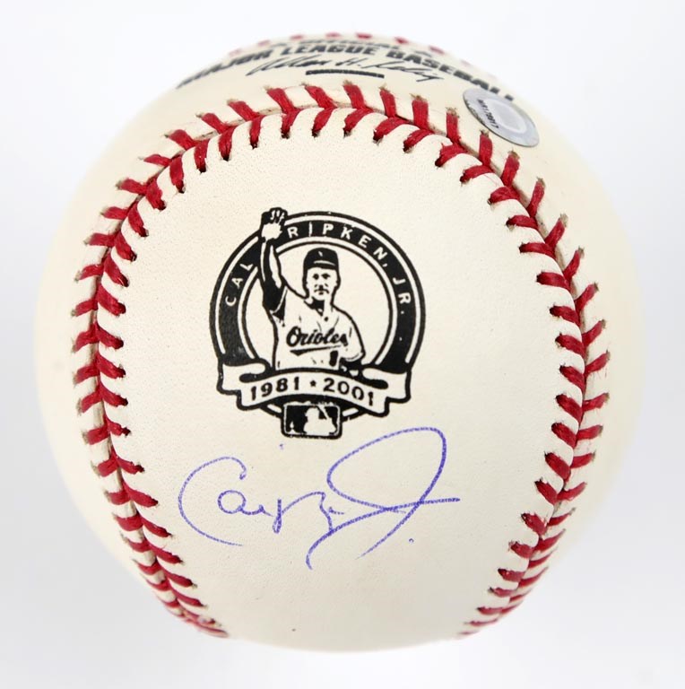 - Cal Ripken Jr. Single Signed Retirement Baseball (Steiner)